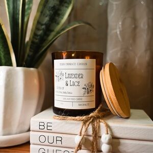 Lavender and Lace Candle, Lavender Scent, Relaxing Candle, Handmade Soy Wax 12oz